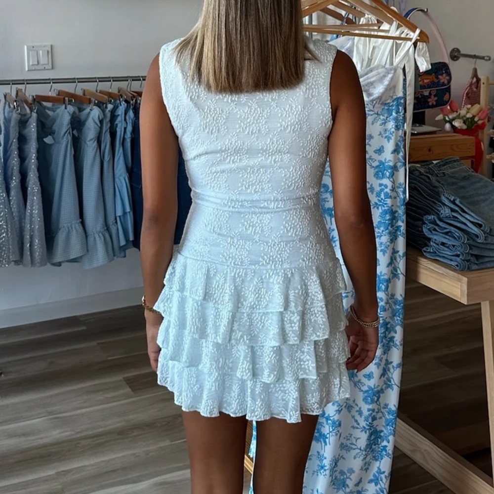 New Light Blue Lace Dress - Picture 2 of 3
